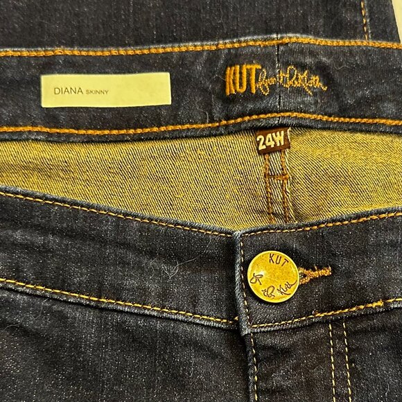 KUT from the Kloth Diana Skinny Jeans, Blinding W/Euro Base Wash, Size 24W - Picture 5 of 8